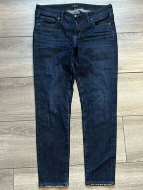 SM227 Silver banning cropped skinny jeans